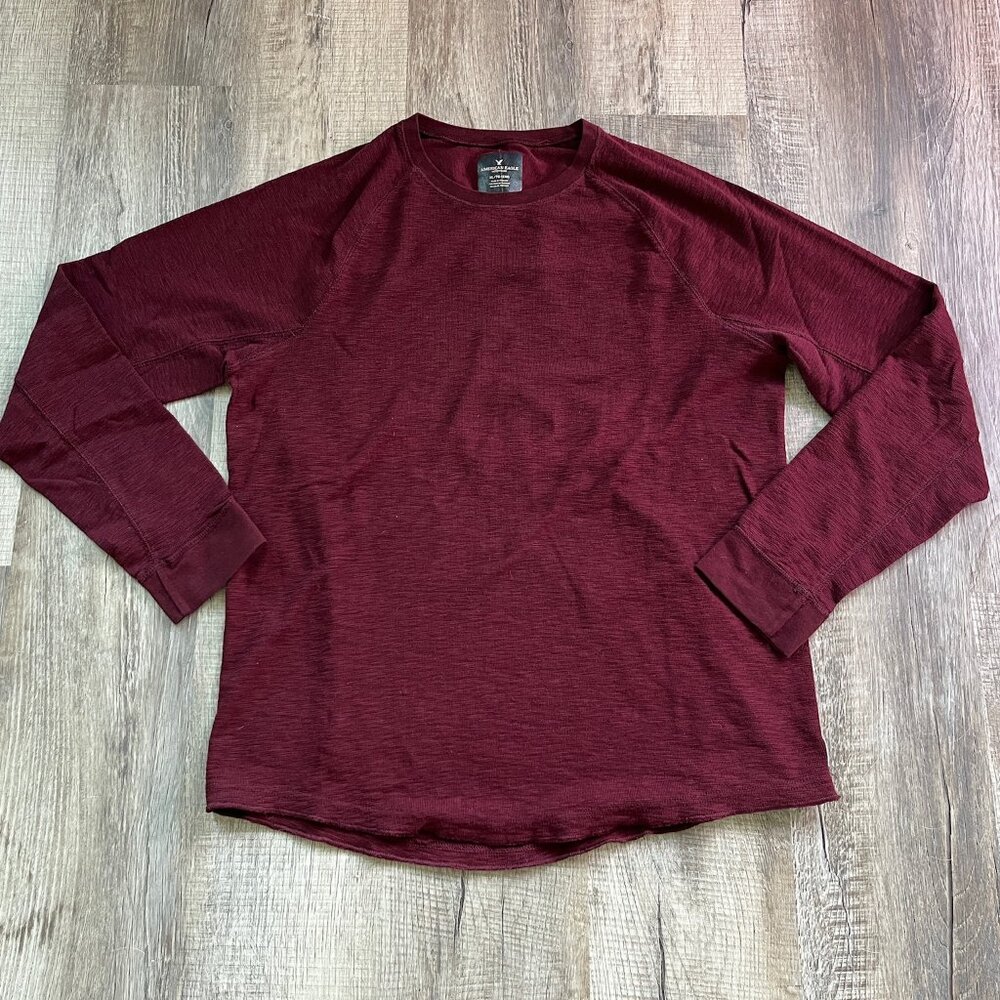 American Eagle Outfitters Maroon Red Lightweight Pullover Sweater Mens Size XL